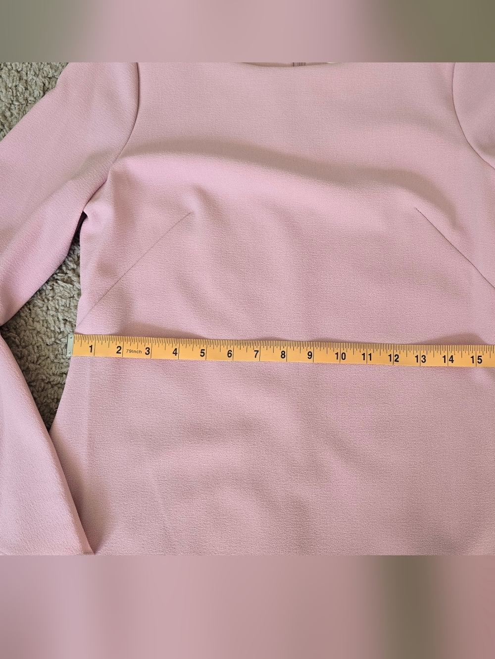 Eliza J Soft Pink Bell-Sleeve Shift Dress Sz. 8 - Picture 6 of 9